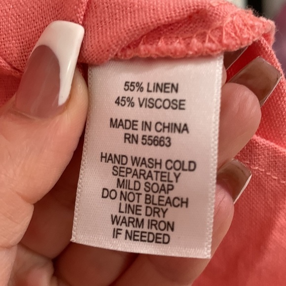 Cynthia Rowley Linen Dress Size S Color Peach - Picture 10 of 11